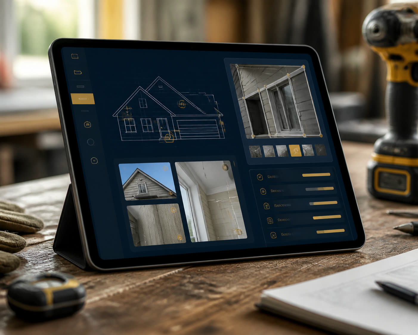 Property assessment dashboard on a tablet